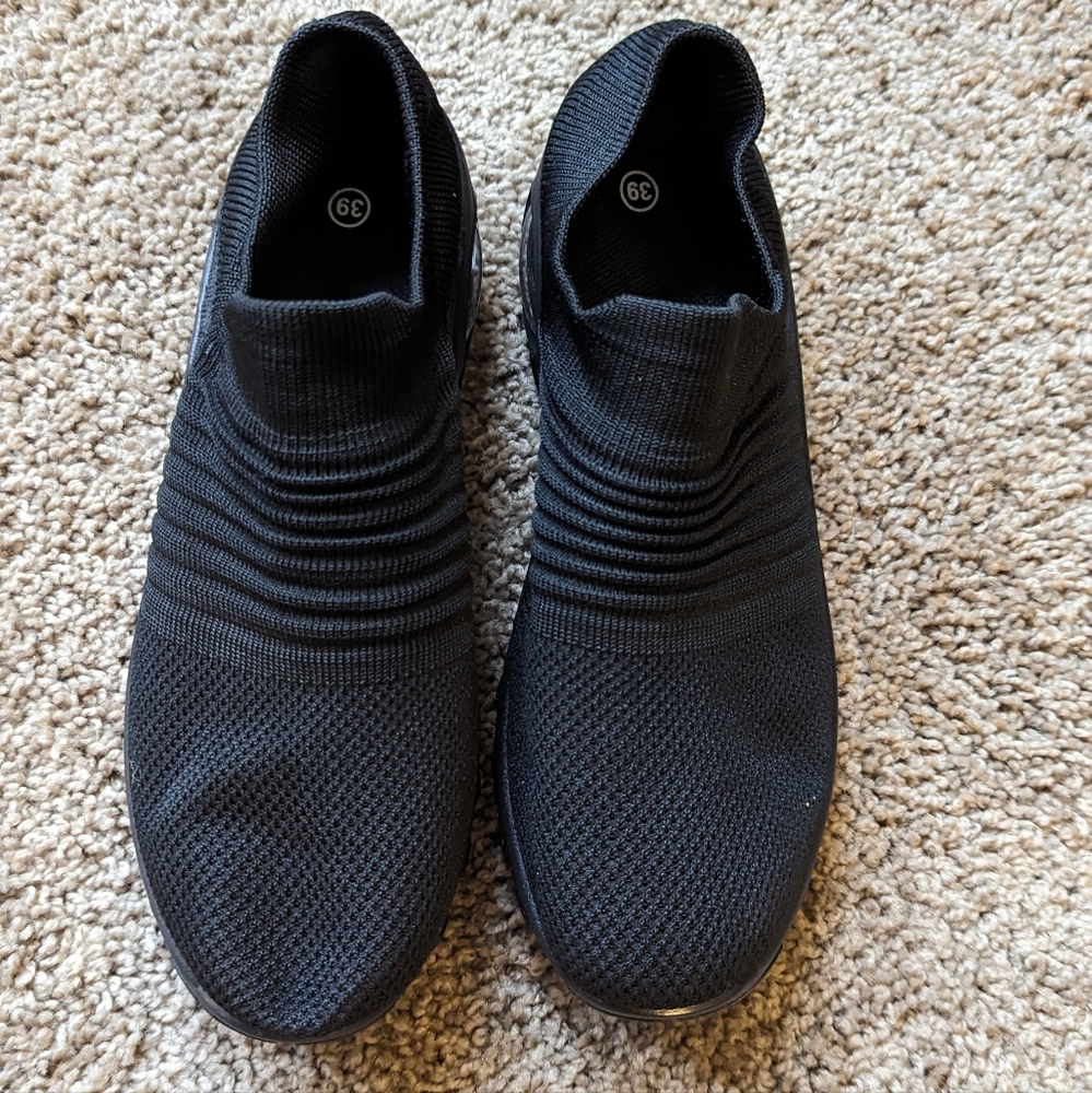 Black slip on shoes